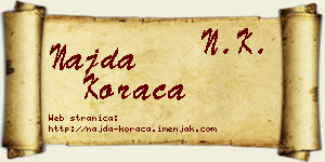 Najda Koraca vizit kartica